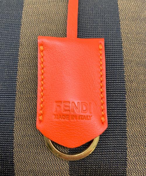 FENDI（フェンディ）FENDI (フェンディ) ロールトートバッグ ブラウン×オレンジの古着・服飾アイテム
