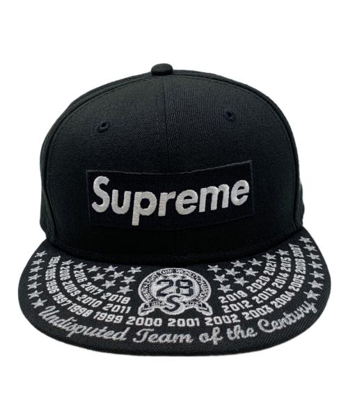 New Era（ニューエラ）New Era (ニューエラ) Supreme (シュプリーム) Undisputed Box Logo New Era ブラック サイズ:7 1/4の古着・服飾アイテム