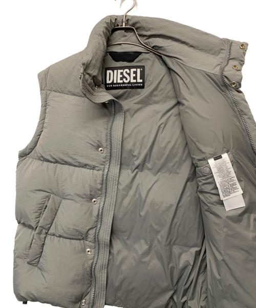DIESEL（ディーゼル）DIESEL (ディーゼル) ダウンベスト グレー サイズ:Sの古着・服飾アイテム