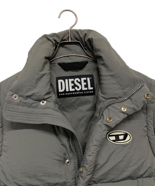 DIESEL（ディーゼル）DIESEL (ディーゼル) ダウンベスト グレー サイズ:Sの古着・服飾アイテム