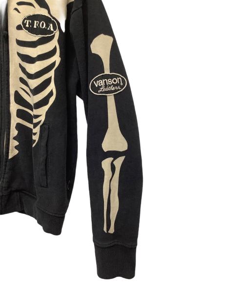 VANSON（バンソン）VANSON (バンソン) ジップパーカー ブラック サイズ:XLの古着・服飾アイテム