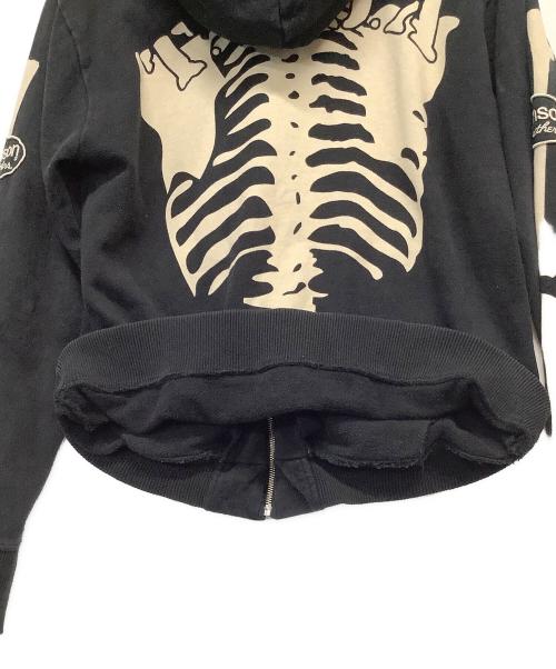 VANSON（バンソン）VANSON (バンソン) ジップパーカー ブラック サイズ:XLの古着・服飾アイテム