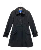 BURBERRY BLUE LABELバーバリー ブルー レーベル）の古着「ウールアンゴラコート」｜ブラック