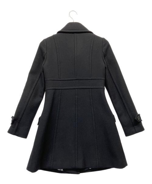 BURBERRY BLUE LABEL（バーバリー ブルー レーベル）BURBERRY BLUE LABEL (バーバリー ブルー レーベル) ウールアンゴラコート ブラック サイズ:38の古着・服飾アイテム