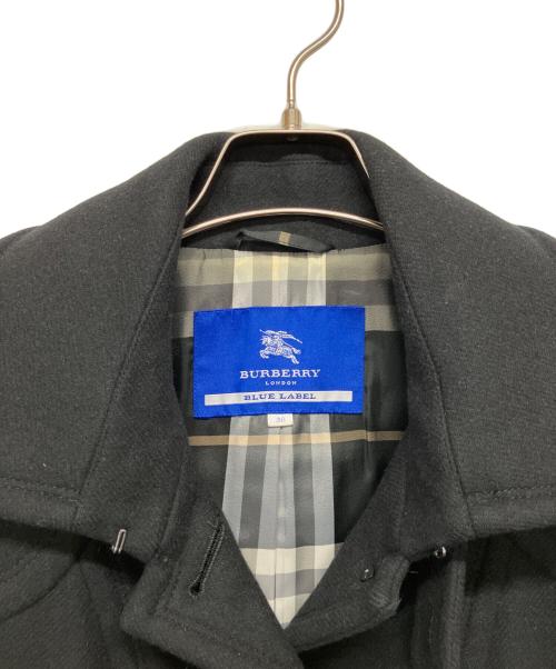 BURBERRY BLUE LABEL（バーバリー ブルー レーベル）BURBERRY BLUE LABEL (バーバリー ブルー レーベル) ウールアンゴラコート ブラック サイズ:38の古着・服飾アイテム