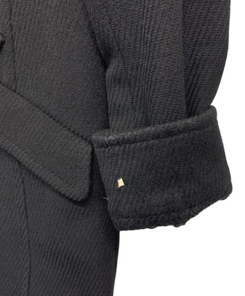 BURBERRY BLUE LABEL（バーバリー ブルー レーベル）BURBERRY BLUE LABEL (バーバリー ブルー レーベル) ウールアンゴラPコート ブラック サイズ:38の古着・服飾アイテム