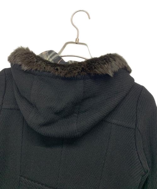 BURBERRY BLUE LABEL（バーバリー ブルー レーベル）BURBERRY BLUE LABEL (バーバリー ブルー レーベル) ウールアンゴラPコート ブラック サイズ:38の古着・服飾アイテム