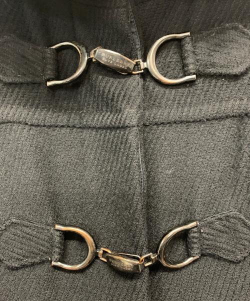 BURBERRY BLUE LABEL（バーバリー ブルー レーベル）BURBERRY BLUE LABEL (バーバリー ブルー レーベル) ウールアンゴラPコート ブラック サイズ:38の古着・服飾アイテム