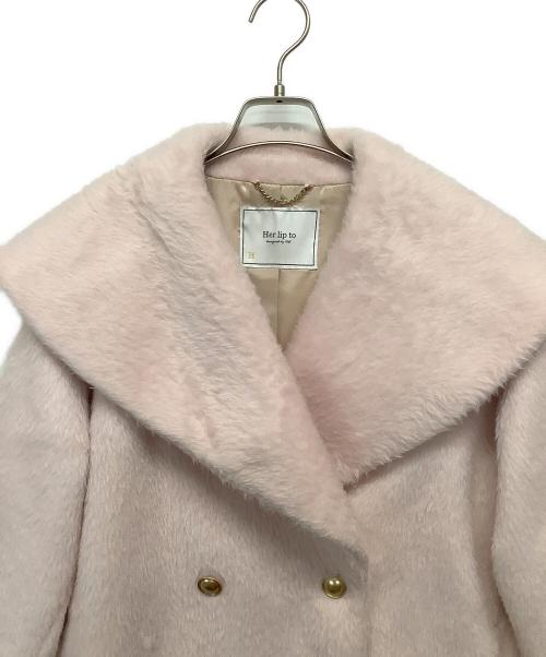 HER LIP TO（ハーリップトゥ）HER LIP TO (ハーリップトゥ) シャギーコート ピンク サイズ:Mの古着・服飾アイテム