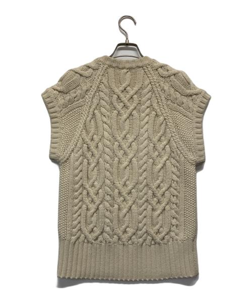 BLAMINK（ブラミンク）BLAMINK (ブラミンク) ケーブルニットベスト ベージュ サイズ:38の古着・服飾アイテム