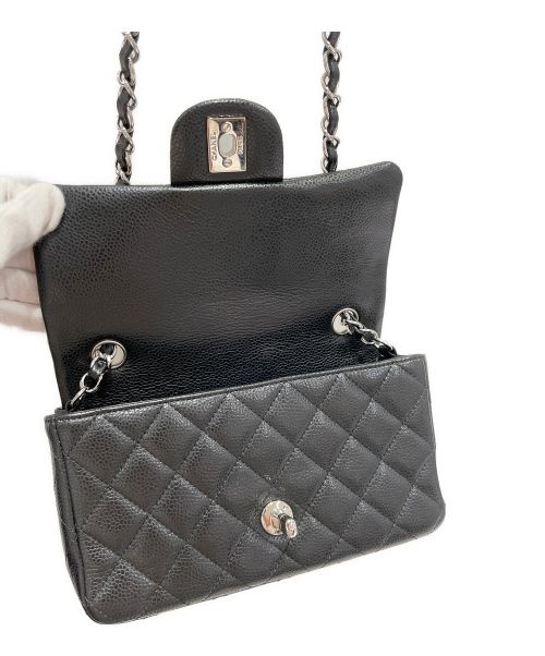 CHANEL（シャネル）CHANEL (シャネル) シングルフラップマトラッセ ブラック サイズ:20の古着・服飾アイテム