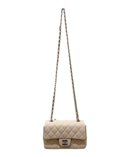 CHANEL（シャネル）CHANEL (シャネル) シングルフラップマトラッセ  ライトベージュ サイズ:20の古着・服飾アイテム