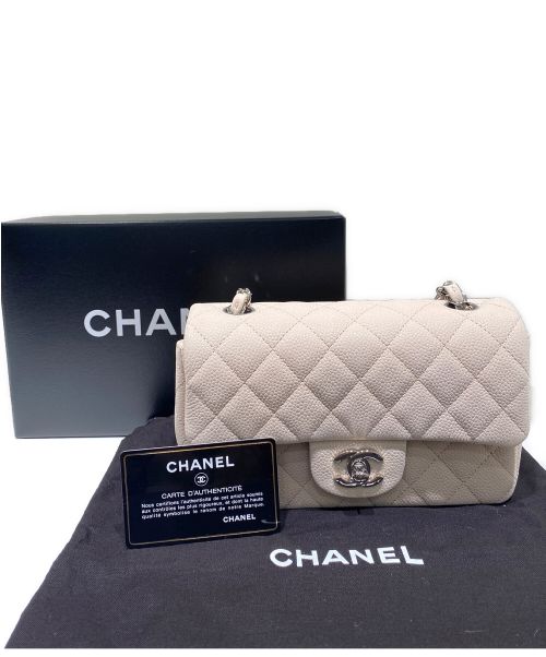 CHANEL（シャネル）CHANEL (シャネル) シングルフラップマトラッセ  ライトベージュ サイズ:20の古着・服飾アイテム