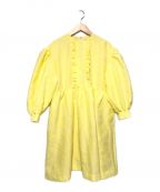 COELコエル）の古着「オリジナルジャガードミニワンピース」｜イエロー