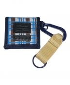 MARNI×PORTERマルニ×ポーター）の古着「カラビナ付きチェックコインケース」｜ブルー×ブラウン
