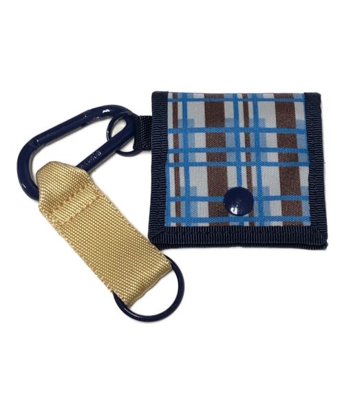 MARNI（マルニ）MARNI (マルニ) カラビナ付きチェックコインケース ブルー×ブラウンの古着・服飾アイテム