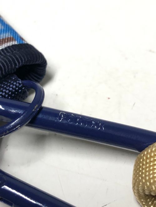 MARNI（マルニ）MARNI (マルニ) カラビナ付きチェックコインケース ブルー×ブラウンの古着・服飾アイテム