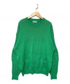 Yves Saint Laurentイヴサンローラン）の古着「クルーネックコットンニット」｜グリーン