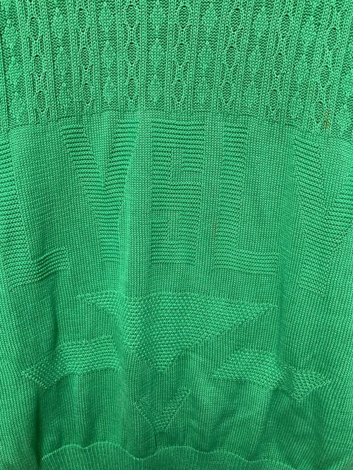 Yves Saint Laurent（イヴサンローラン）Yves Saint Laurent (イヴサンローラン) クルーネックコットンニット グリーン サイズ:Ｍの古着・服飾アイテム