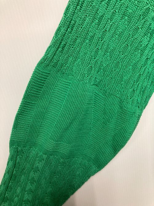 Yves Saint Laurent（イヴサンローラン）Yves Saint Laurent (イヴサンローラン) クルーネックコットンニット グリーン サイズ:Ｍの古着・服飾アイテム