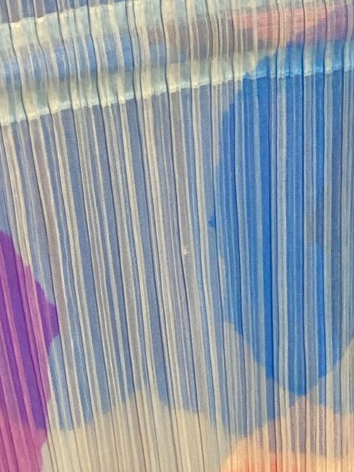 PLEATS PLEASE（プリーツプリーズ）PLEATS PLEASE (プリーツプリーズ) レイヤードノースリーブワンピースワンピース ブルー×ピンク サイズ:3の古着・服飾アイテム