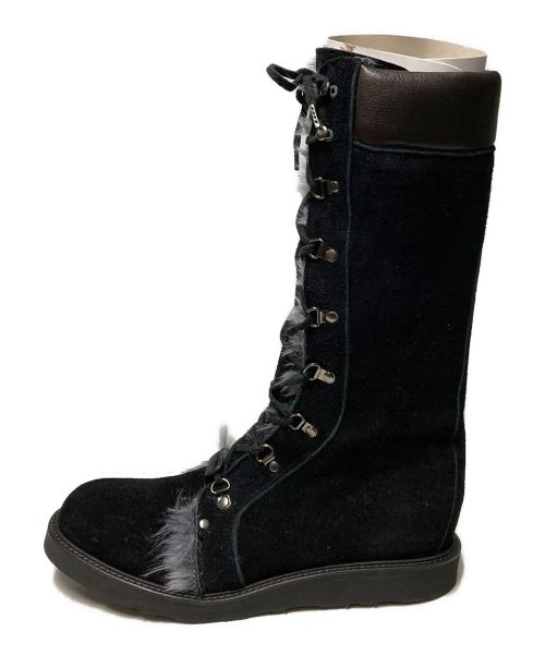 WHITE MOUNTAINEERING（ホワイトマウンテ二アニング）WHITE MOUNTAINEERING (ホワイトマウンテ二アニング) MESSNER ピッグレザーロングスノーブーツ ブラック サイズ:26の古着・服飾アイテム