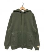 NEW BALANCEニューバランス）の古着「1000スウェットプルオーバーフーディ」｜グリーン