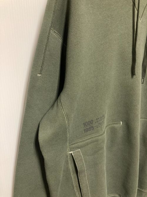 NEW BALANCE（ニューバランス）NEW BALANCE (ニューバランス) 1000スウェットプルオーバーフーディ グリーン サイズ:S 未使用品の古着・服飾アイテム