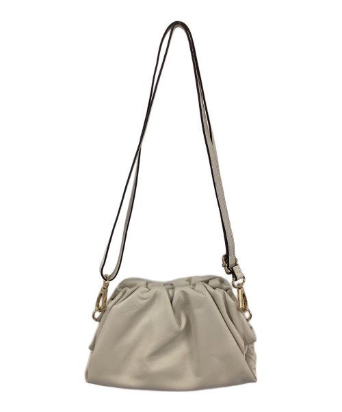 maison vincent（メゾンヴァンサン）maison vincent (メゾンヴァンサン) レザーショルダーバッグ アイボリーの古着・服飾アイテム