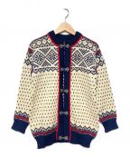 DALE OF NORWAYダーレ オブ ノルウェイ）の古着「ノルディック ニット カーディガン」｜ホワイト×ネイビー