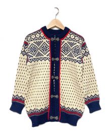 DALE OF NORWAY（ダーレ オブ ノルウェイ）の古着「ノルディック ニット カーディガン」｜ホワイト×ネイビー
