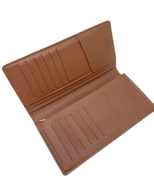 LOUIS VUITTON（ルイ ヴィトン）LOUIS VUITTON (ルイ ヴィトン) 長財布 ポルトフォイユ･ブラザ ブラウンの古着・服飾アイテム