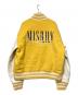 MISBIHV (ミスビヘイブ) W EMBROIDERY Varsity Jacket イエロー×ホワイト サイズ:Ｍ：8000円