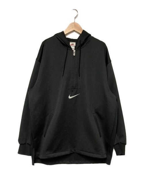 NIKE（ナイキ）NIKE (ナイキ) センタースウォッシュハーフジップパーカー ブラック サイズ:XLの古着・服飾アイテム