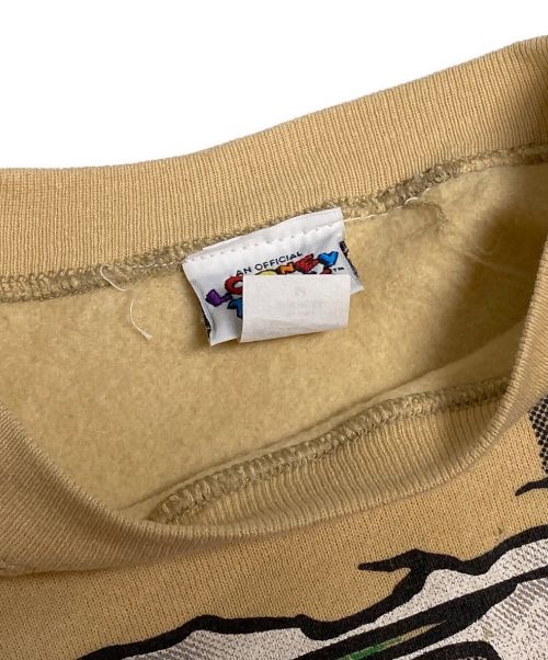 LOONEY TUNES（ルーニーチューンズ）LOONEY TUNES (ルーニーチューンズ) プリントクルーネックスウェット アイボリー サイズ:Mの古着・服飾アイテム