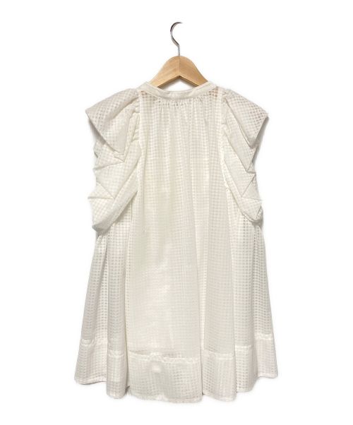 CELFORD（セルフォード）CELFORD (セルフォード) ブロックチェックレースブラウス ホワイト サイズ:FREEの古着・服飾アイテム