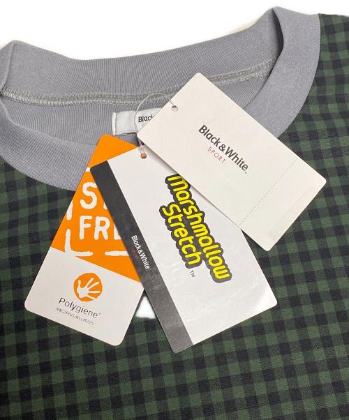 Black&White（ブラックアンドホワイト）Black&White (ブラックアンドホワイト) ギンガムチェックコンビネーションクルーネックスウェット チェック×グレー サイズ:Ｍ 未使用品の古着・服飾アイテム