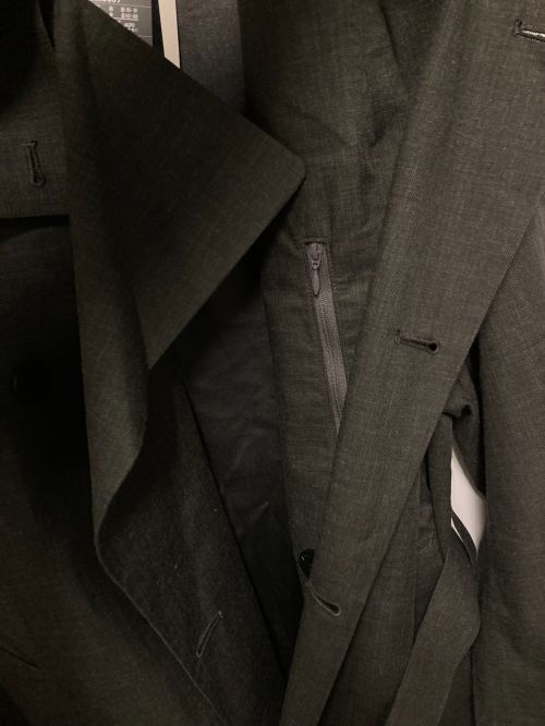 DESCENTE PAUSE（デサントポーズ）DESCENTE PAUSE (デサントポーズ) WOOL MIX TRENCH COAT グレー サイズ:Ｓ 未使用品の古着・服飾アイテム