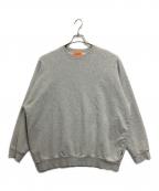 KEBOZケボズ）の古着「BB LOGO SWEAT CREWNECK / バックロゴ刺繍クルーネックスウェット」｜グレー