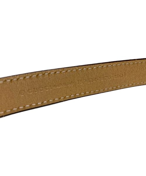 GUCCI（グッチ）GUCCI (グッチ) インターロッキングGバックルレザーベルト ベージュの古着・服飾アイテム