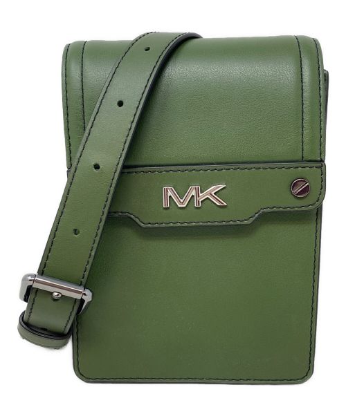 MICHAEL KORS（マイケル・コース）MICHAEL KORS (マイケルコース) レザーショルダーバッグ グリーンの古着・服飾アイテム