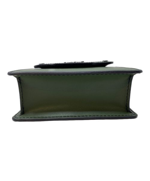 MICHAEL KORS（マイケル・コース）MICHAEL KORS (マイケルコース) レザーショルダーバッグ グリーンの古着・服飾アイテム