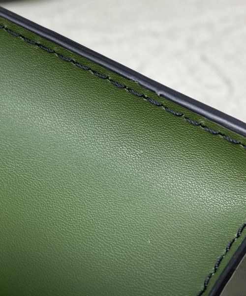 MICHAEL KORS（マイケル・コース）MICHAEL KORS (マイケルコース) レザーショルダーバッグ グリーンの古着・服飾アイテム