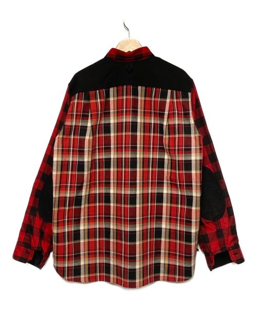 COMME des GARCONS JUNYA WATANABE MAN（コム デ ギャルソン ジュンヤ ワタナベ マン）COMME des GARCONS JUNYA WATANABE MAN (コム デ ギャルソン ジュンヤ ワタナベ マン) チェックシャツ レッド サイズ:XSの古着・服飾アイテム