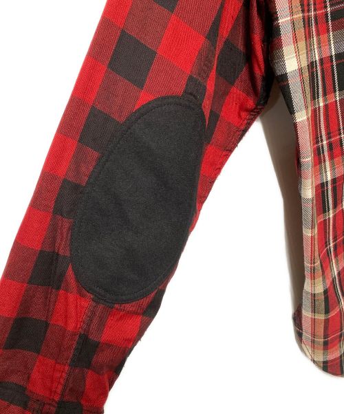 COMME des GARCONS JUNYA WATANABE MAN（コム デ ギャルソン ジュンヤ ワタナベ マン）COMME des GARCONS JUNYA WATANABE MAN (コム デ ギャルソン ジュンヤ ワタナベ マン) チェックシャツ レッド サイズ:XSの古着・服飾アイテム