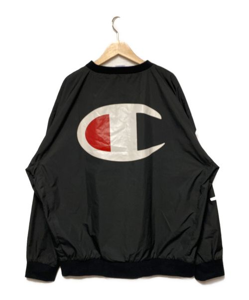 Champion（チャンピオン）Champion (チャンピオン) BEAMS (ビームス) 裏地メッシュナイロンプルオーバー ブラック サイズ:Lの古着・服飾アイテム