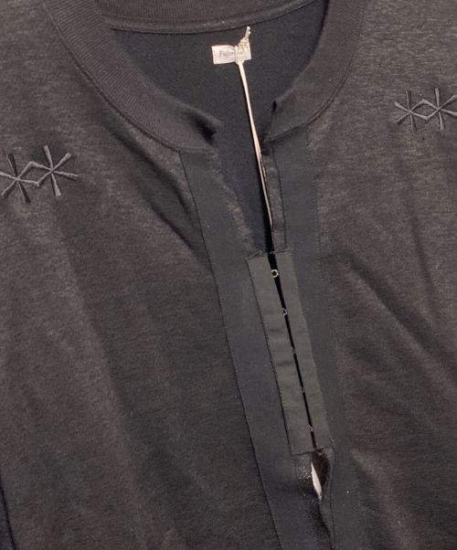fujimoto（フジモト）fujimoto (フジモト) CUTTING LINEN SWEAT JACKET ブラック サイズ:F 未使用品の古着・服飾アイテム