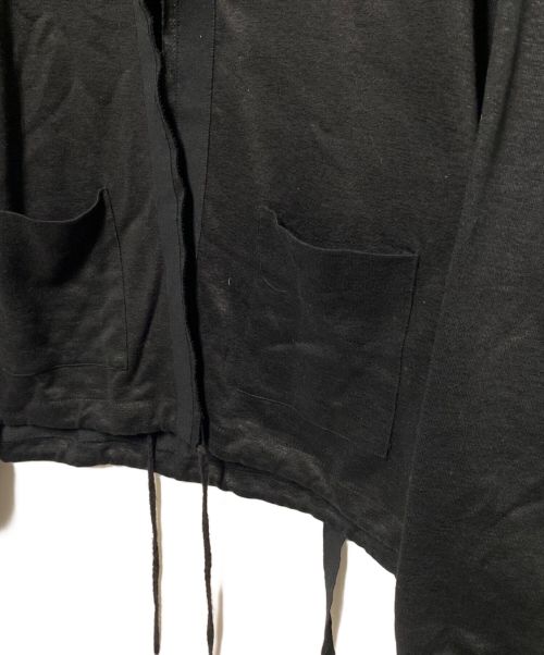 fujimoto（フジモト）fujimoto (フジモト) CUTTING LINEN SWEAT JACKET ブラック サイズ:F 未使用品の古着・服飾アイテム