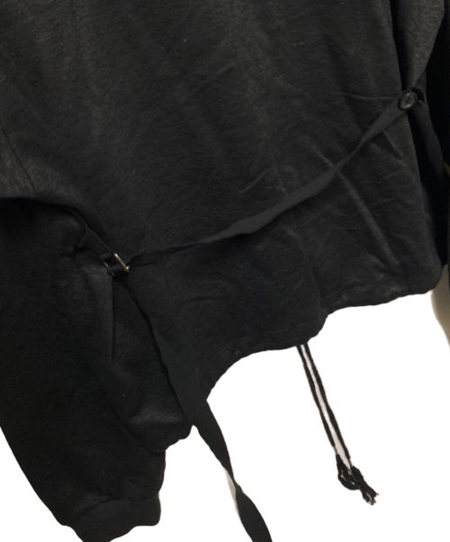 fujimoto（フジモト）fujimoto (フジモト) CUTTING LINEN SWEAT JACKET ブラック サイズ:F 未使用品の古着・服飾アイテム