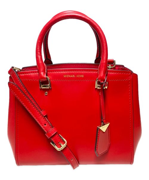 MICHAEL KORS（マイケル・コース）MICHAEL KORS (マイケルコース) 2WAYレザーショルダーバッグ レッドの古着・服飾アイテム